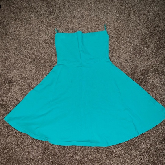 Xs teal strapless dress - Picture 1 of 3